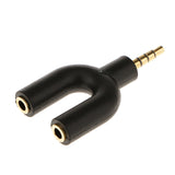 Maxbell 3.5mm Audio Splitter Stereo Audio Jack Earphone Headphone 2 Way U Y Splitter