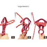 Maxbell 50KN Figure 8 Descender + 25KN D-Ring Climbing Carabiner Hook+ Rappel Device