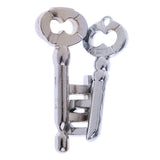 Maxbell Key Lock Puzzle Classic Metal Brain Teaser IQ EQ Test Toys for Kids Adults Children Birthday Funny Gift Silver