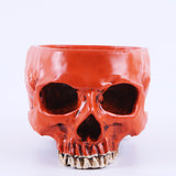 Maxbell 2Pieces Human Skull Head Design Flower Pot Planter Container Replica Home