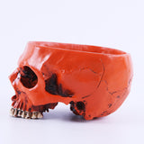 Maxbell 2Pieces Human Skull Head Design Flower Pot Planter Container Replica Home