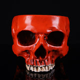 Maxbell 2Pieces Human Skull Head Design Flower Pot Planter Container Replica Home