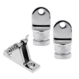Maxbell Marine Boat Bimini Top Deck Hinge with 2 Inside Eye End Fitting Hardware