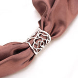 Maxbell 2 Pieces Women's Elegant Scarf Clips Scarves Buckle Silk Scarf Rings Holder