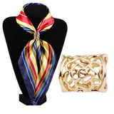 Maxbell 2 Pieces Women's Elegant Scarf Clips Scarves Buckle Silk Scarf Rings Holder