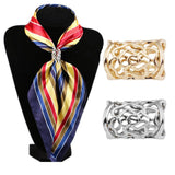 Maxbell 2 Pieces Women's Elegant Scarf Clips Scarves Buckle Silk Scarf Rings Holder