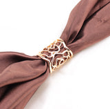 Maxbell 2 Pieces Women's Elegant Scarf Clips Scarves Buckle Silk Scarf Rings Holder