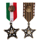 Maxbell 2 Pieces Vintage Mens Gift Star Medal Badge Clothing Costume Navy Brooch Pin