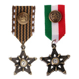 Maxbell 2 Pieces Vintage Mens Gift Star Medal Badge Clothing Costume Navy Brooch Pin