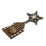 Maxbell 2 Pieces Vintage Mens Gift Star Medal Badge Clothing Costume Navy Brooch Pin