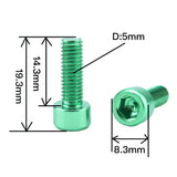 Maxbell 12x Aluminum Alloy Bike Water Bottle Cage Bolts Holder Socket Screw 3 Colors Be Applied to Most Bikes