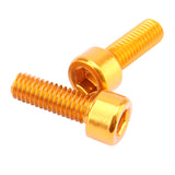 Maxbell 8x Bike Water Bottle Cage Bolts Holder Socket Screws Gold Red Be Applied to Most Bikes