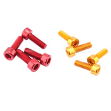 Maxbell 8x Bike Water Bottle Cage Bolts Holder Socket Screws Gold Red Be Applied to Most Bikes