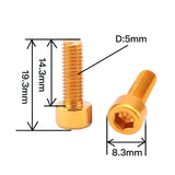 Maxbell 8x Bike Water Bottle Cage Bolts Holder Socket Screws Gold Red Be Applied to Most Bikes