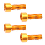 Maxbell 8x Bike Water Bottle Cage Bolts Holder Socket Screws Gold Red Be Applied to Most Bikes