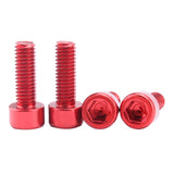 Maxbell 8x Bike Water Bottle Cage Bolts Holder Socket Screws Gold Red Be Applied to Most Bikes