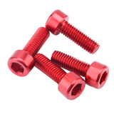 Maxbell 8x Bike Water Bottle Cage Bolts Holder Socket Screws Gold Red Be Applied to Most Bikes