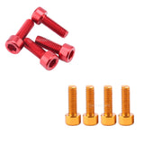 Maxbell 8x Bike Water Bottle Cage Bolts Holder Socket Screws Gold Red Be Applied to Most Bikes