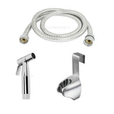 Maxbell 3pcs Set Brushed Stainless Toilet Handheld Bidet Douche Shower Spray Shattaf