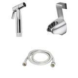 Maxbell 3pcs Set Brushed Stainless Toilet Handheld Bidet Douche Shower Spray Shattaf