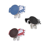 Maxbell 3 Pieces Alloy Golf Ball Marker with Magnetic Hat Clip Golf Accessories