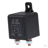 Maxbell 2 Pieces ZL180 Model 4 Pins DC 12V 200A Relay Switch for Car Truck Motorcycle