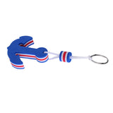 Maxbell Blue + White Yachting Boating Floating Key Chain Key Ring - Anchor Shaped