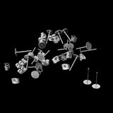 Maxbell 42 Pairs Blank Flat Earrings Base Settings Pin Post Stud Back DIY Findings