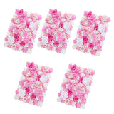 Maxbell 5 Pieces Artificial Flower Wall Panel Wedding Venue Flower Decor Hot Pink