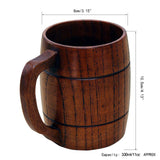 Maxbell 400ml Rustic Beer Mug Wooden Beer Mug & Coffee Filter + Measuring Spoon