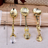 Maxbell 10Pieces Vintage Coffee Tea Spoon Condiment Mixing Scoop Dessert Tea Ladle
