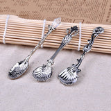 Maxbell 10Pieces Vintage Coffee Tea Spoon Condiment Mixing Scoop Dessert Tea Ladle