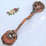 Maxbell 10Pieces Vintage Coffee Tea Spoon Condiment Mixing Scoop Dessert Tea Ladle