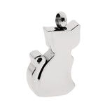 Maxbell 2 Pieces Silver Stainless Steel Cat Shape Paw Pet Urn Keepsake Pendant