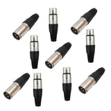 Maxbell 5 Pairs XLR Male + Female 3 Pin Microphone Audio Cable Plug Jack Connector