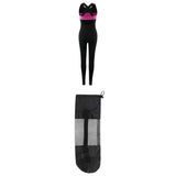 Maxbell Women Yoga Jumpsuit Fitness Leggings Yoga Mat Carry Bags Mat Carrier Black