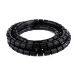 Maxbell 2 Pack of Black 2m 10 & 20mm Spiral Cable Wrap Cover Organizer for PC Computer Laptop Cable