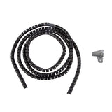 Maxbell 2 Pack of Black 2m 10 & 20mm Spiral Cable Wrap Cover Organizer for PC Computer Laptop Cable