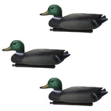 Maxbell 3 Pieces Hunting PE Plastic Duck Decoy Drake With Floating Keel Garden Decor, Black Green