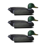 Maxbell 3 Pieces Hunting PE Plastic Duck Decoy Drake With Floating Keel Garden Decor, Black Green