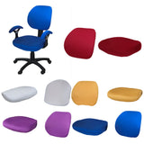 Maxbell 4Sets Office Computer Chair Cover Polyester Elastic Fabric Removable-Red