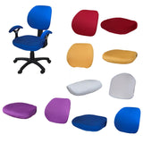 Maxbell 4Sets Office Computer Chair Cover Polyester Elastic Fabric Removable-Red