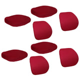 Maxbell 4Sets Office Computer Chair Cover Polyester Elastic Fabric Removable-Red