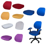 Maxbell 4Sets Office Computer Chair Cover Polyester Elastic Fabric Removable-Red