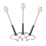 Maxbell 3PCS Bass Drum Mallets Drum Stick with Wool Felt Head Stainless Hand Grip