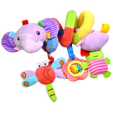 Maxbell Soft 0-12 Months Baby Toy Spiral Bed Stroller Car Seat Hanging Educational Rattle Toys for Newborns Sleeping Birthday Chrismas Gifts Elephant