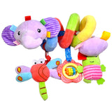 Maxbell Soft 0-12 Months Baby Toy Spiral Bed Stroller Car Seat Hanging Educational Rattle Toys for Newborns Sleeping Birthday Chrismas Gifts Elephant