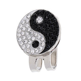 Maxbell 2 Pieces Peking Opera Mask Yin Yang Magnetic Cap Visor Clip Golf Ball Marker