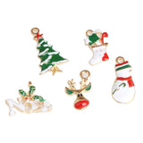 Maxbell 20 Pieces Mixed Enamel Christmas Charms Pendants DIY Xmas Jewelry Gifts Decorations Xmas Tree Snowman Holly Deer Claus and more