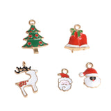 Maxbell 20 Pieces Mixed Enamel Christmas Charms Pendants DIY Xmas Jewelry Gifts Decorations Xmas Tree Snowman Holly Deer Claus and more